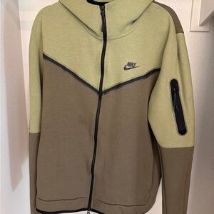 Nike Sportswear Tech Fleece Olive and Black Zip-Up Jacket